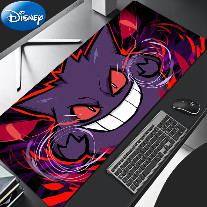90x40cm Mouse Pad P-Pokemon Gengar Large Rubber Computer Gaming Accessories Mousepad Extended Desk Mat Locking Edge Gamer Carpet