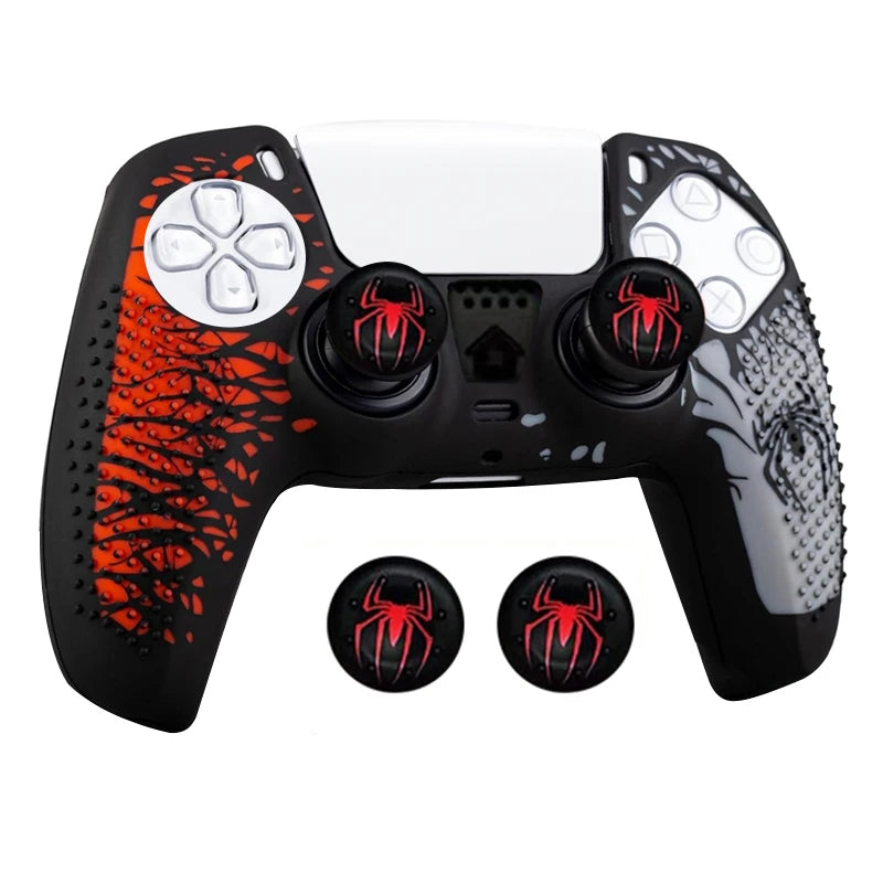 Anti-Slip Controller Skin for PS5 Controller Silicone Cover Case with Thumb Grip Gaps and Touch Pad Sticker For PS5 Controller