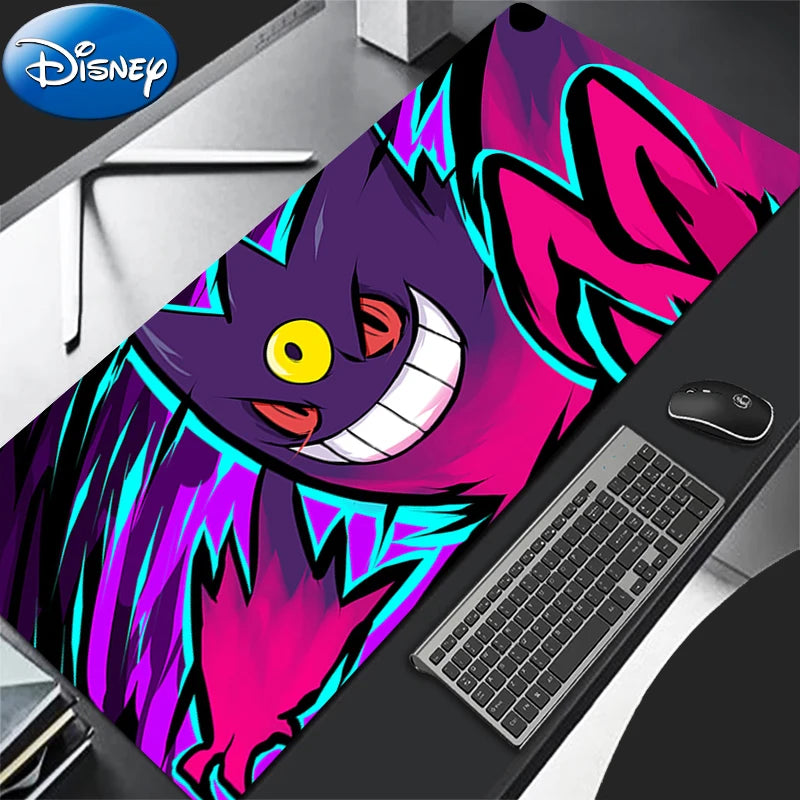90x40cm Mouse Pad P-Pokemon Gengar Large Rubber Computer Gaming Accessories Mousepad Extended Desk Mat Locking Edge Gamer Carpet