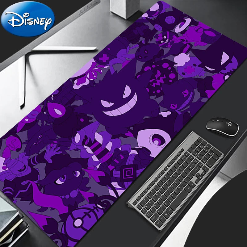 90x40cm Mouse Pad P-Pokemon Gengar Large Rubber Computer Gaming Accessories Mousepad Extended Desk Mat Locking Edge Gamer Carpet