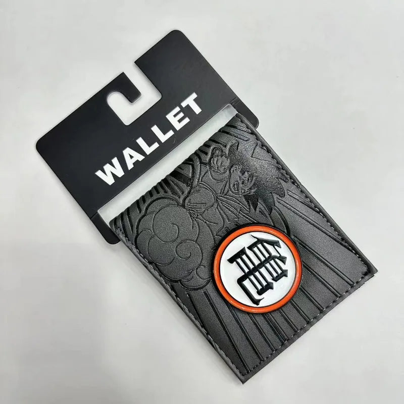 Cartoon Dragon Ball Series Metal Buckle Square Short Wallet Creative Multi-Purpose Coin Storage Card Pack Children's Gift