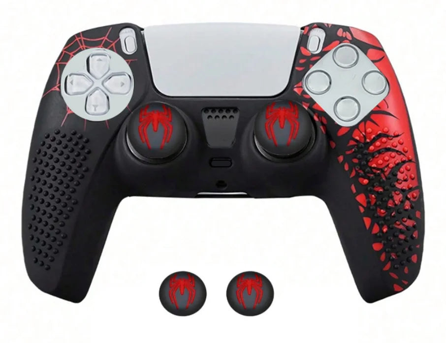 Anti-Slip Controller Skin for PS5 Controller Silicone Cover Case with Thumb Grip Gaps and Touch Pad Sticker For PS5 Controller