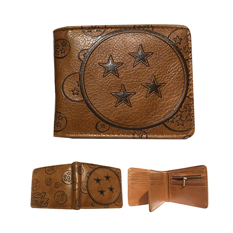 Anime Dragon Ball Son Goku Turtle Wuzi Embossed Short Wallet Coin Purse Student Fashion Personality Zero Wallet Card Wallet