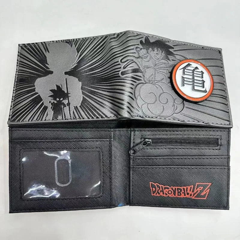 Cartoon Dragon Ball Series Metal Buckle Square Short Wallet Creative Multi-Purpose Coin Storage Card Pack Children's Gift