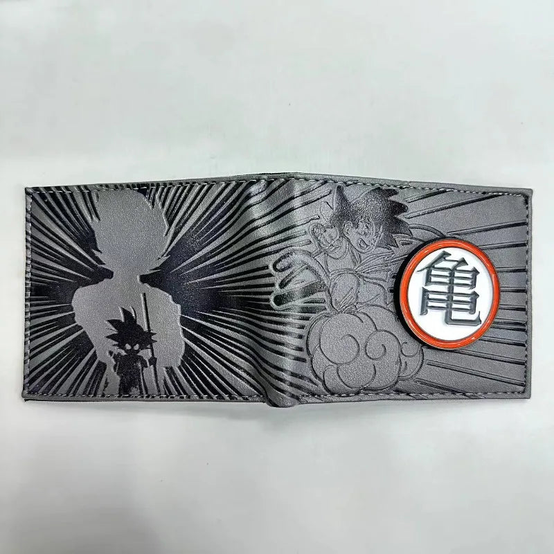 Cartoon Dragon Ball Series Metal Buckle Square Short Wallet Creative Multi-Purpose Coin Storage Card Pack Children's Gift