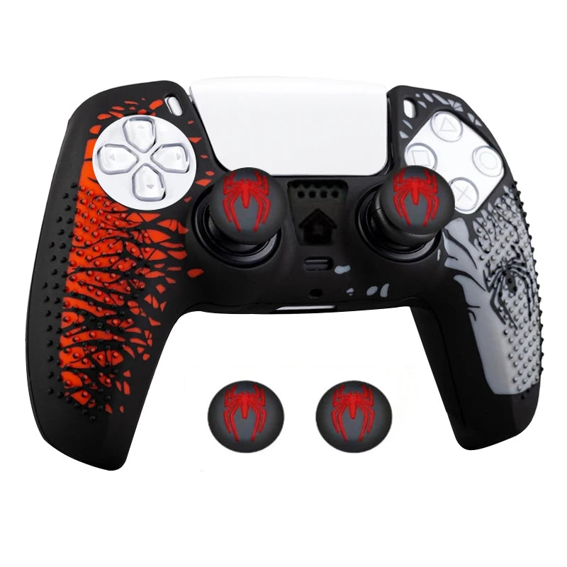 Anti-Slip Controller Skin for PS5 Controller Silicone Cover Case with Thumb Grip Gaps and Touch Pad Sticker For PS5 Controller