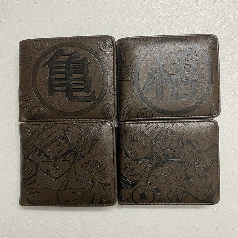Anime Dragon Ball Son Goku Turtle Wuzi Embossed Short Wallet Coin Purse Student Fashion Personality Zero Wallet Card Wallet