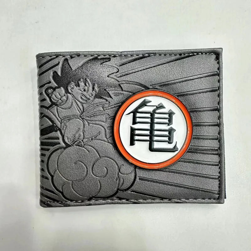 Cartoon Dragon Ball Series Metal Buckle Square Short Wallet Creative Multi-Purpose Coin Storage Card Pack Children's Gift