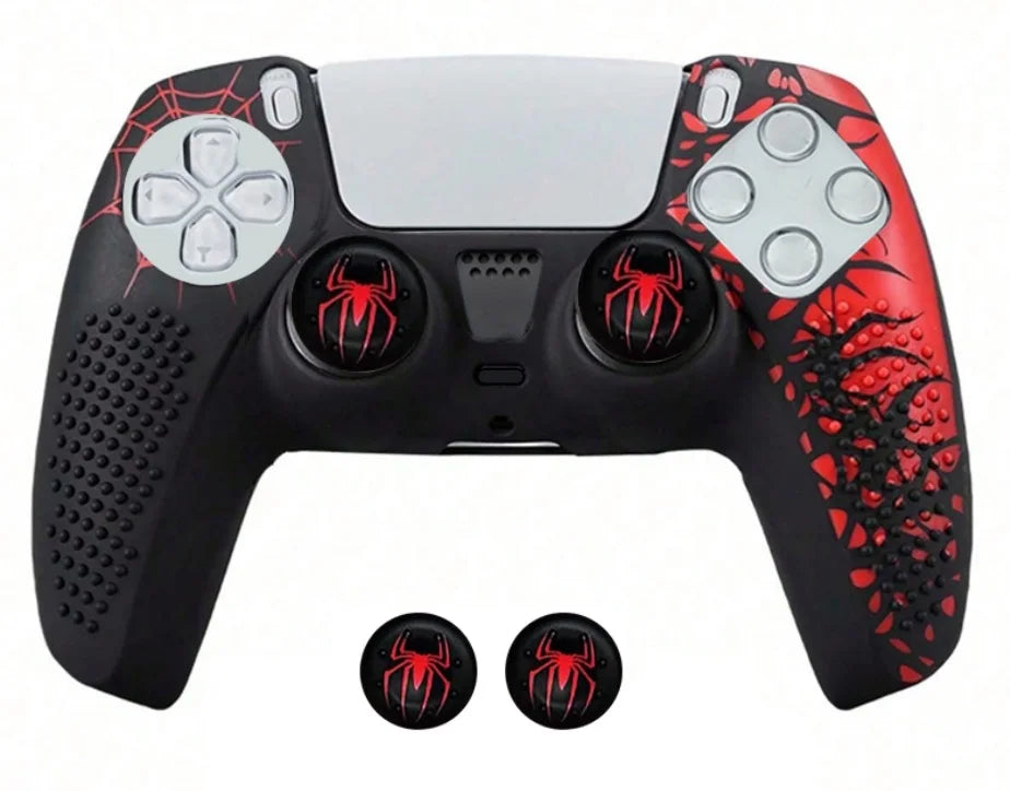 Anti-Slip Controller Skin for PS5 Controller Silicone Cover Case with Thumb Grip Gaps and Touch Pad Sticker For PS5 Controller